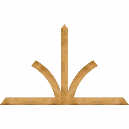 Ekena Millwork Richland Rough Sawn Timber Gable Bracket, Western Red Cedar, 108"W x 68"H x 2"D x 6"F, 15/12 Pitch GBW108X68X0206RIC00RWR